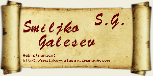 Smiljko Galešev vizit kartica